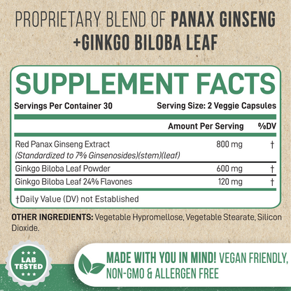 Panax Ginseng + Ginkgo Biloba